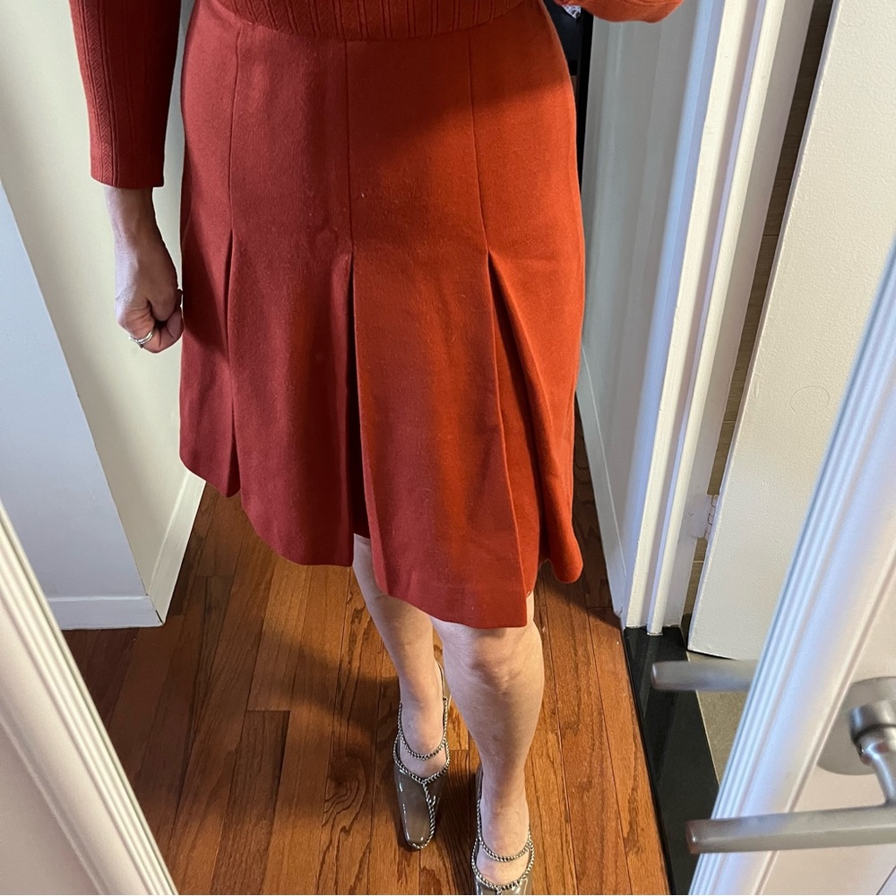 Vintage Alamor Dress Burnt Orange fit flare 1970’s fashion dress Small - Picture 8 of 12